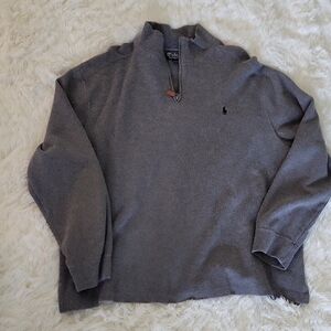 Polo by Ralph Lauren Men's Charcoal Zip-Up Sweater